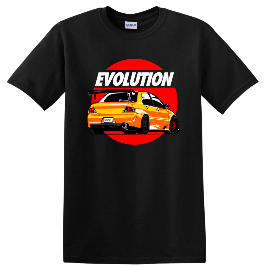 Evo Car Graphic T Shirt Cool Automotive Art Racing Tee Performance Cars