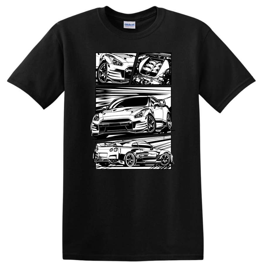 Car Art Graphic T Shirt featuring Sports Car Design with Racing Theme Tee