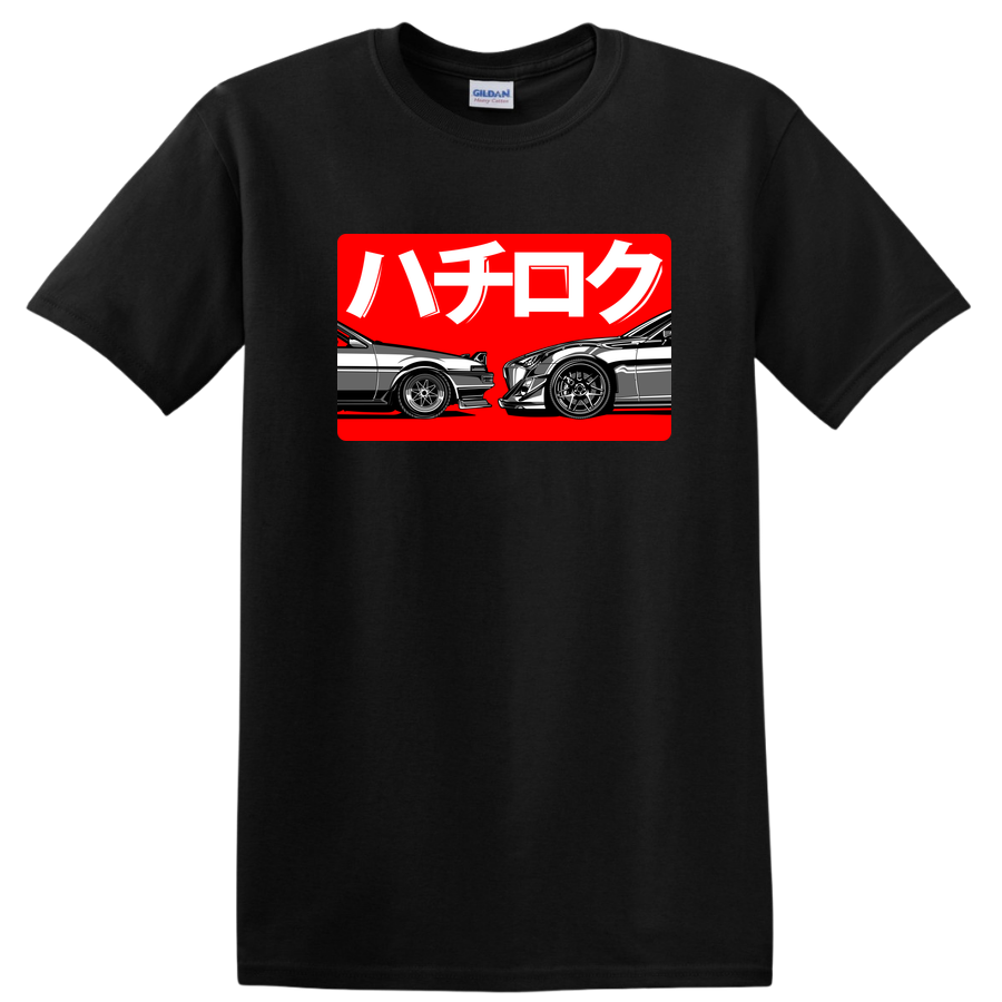 Hachi Roku Car Enthusiast T Shirt Classic Japanese Racing Tee Graphical Design