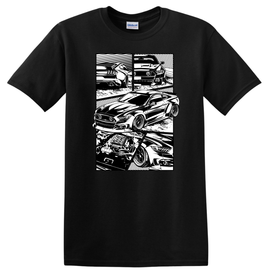 Car Graphic T Shirt Showcase Muscle Car Details Racing Tee Design Artwork