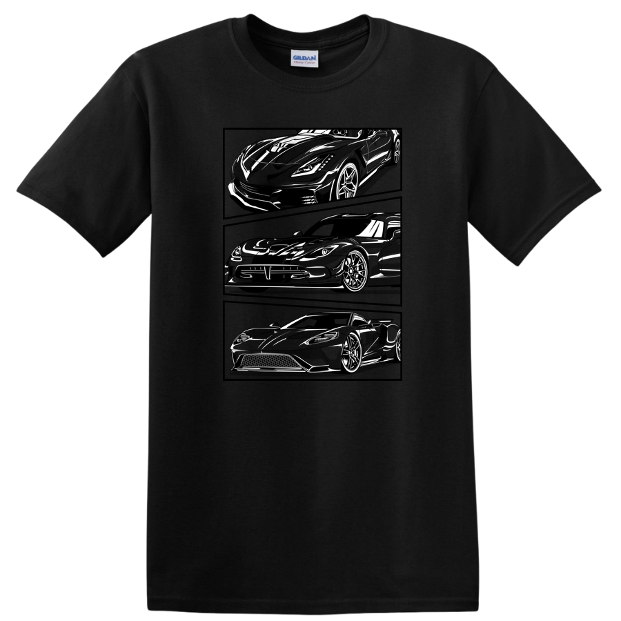 Car Lover T Shirt featuring Sports Cars Design Tee for Auto Enthusiasts