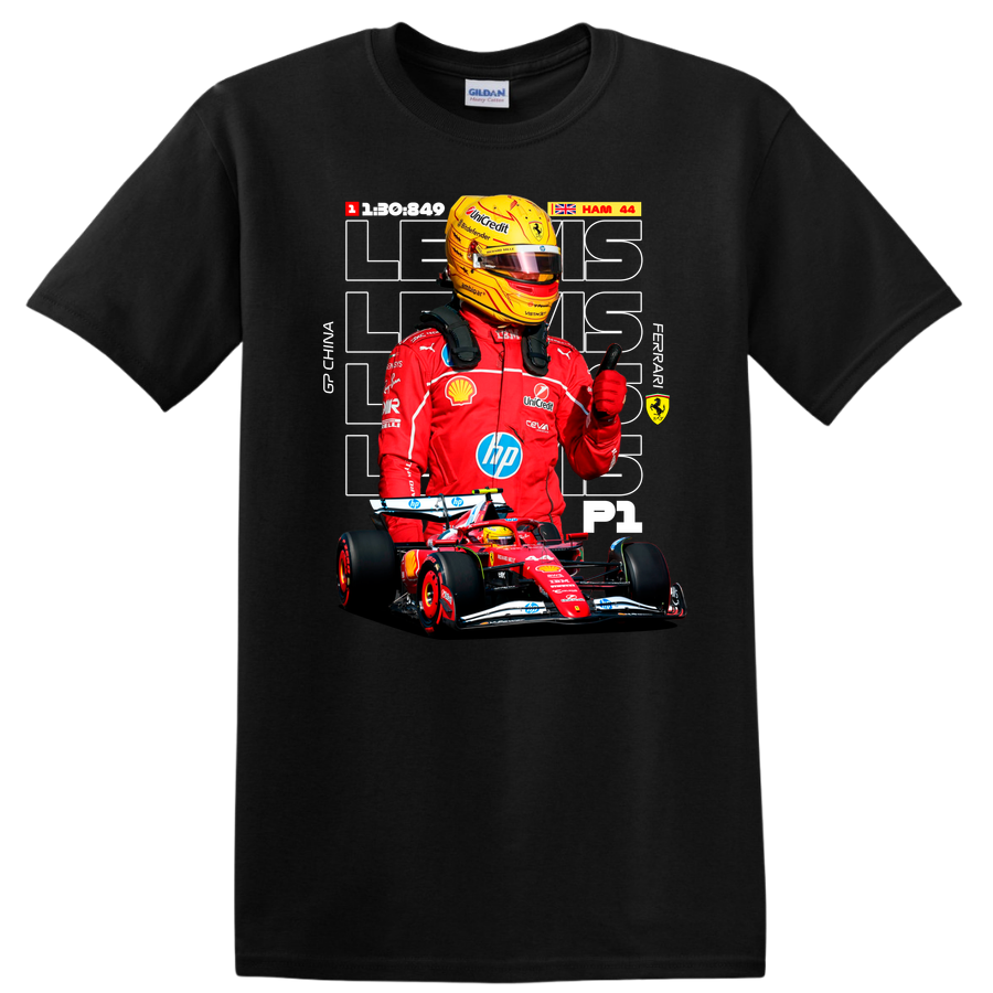 Race Car Driver T Shirt Ferrari Racing Champion Fan Tee Red Motorsports Apparel