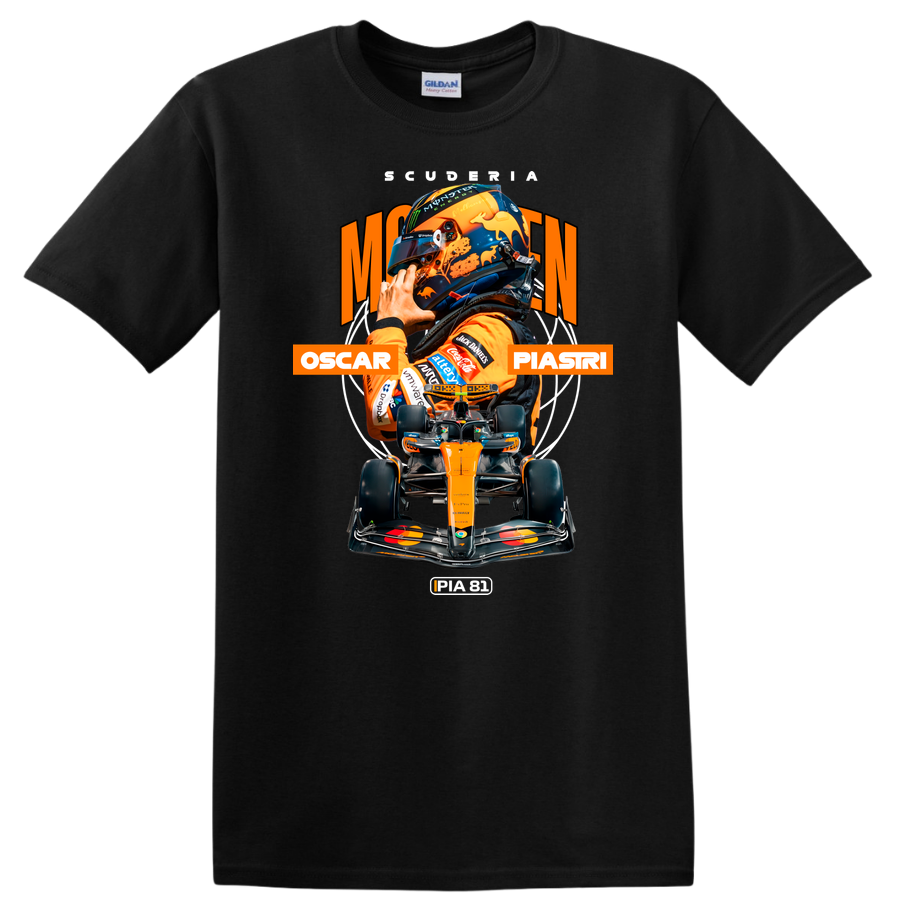 Oscar Piastri Formula Racing T Shirt McLaren Motorsports Tee Fan Apparel