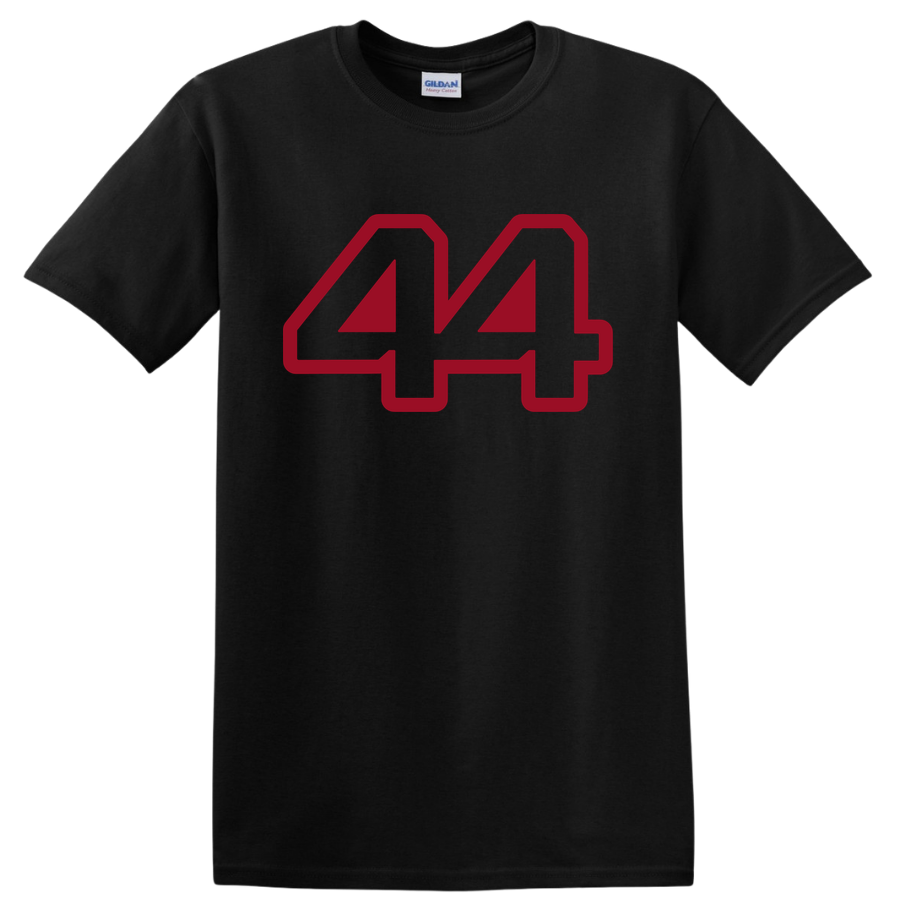44 Graphic Design T Shirt for Fans of Numbers and Sports, Casual Tee