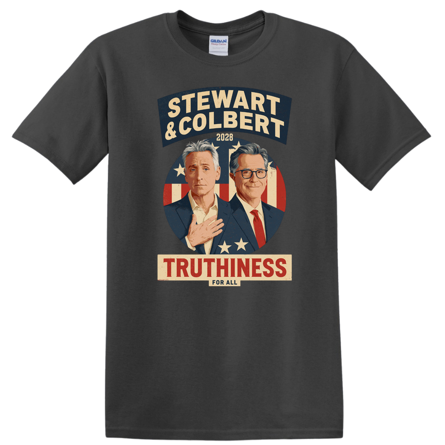 Stewart Colbert 2028 T Shirt Truthiness For All Election Retro Vote Tee Gift