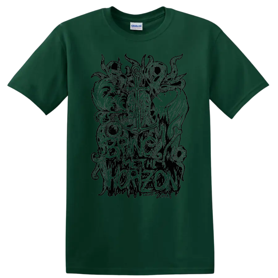 Bring Me The Horizon T Shirt Gothic Metal Art Skull Cross Tee