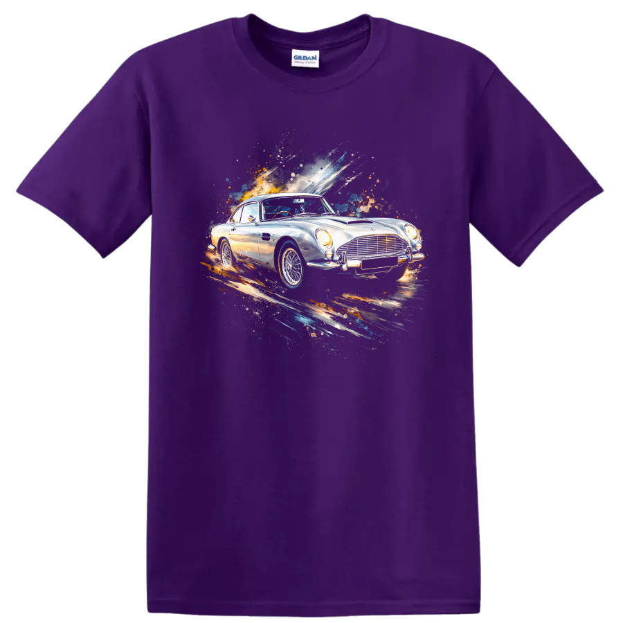 Aston Martin DB5 Classic Old Car T Shirt Vintage Sports Car Tee