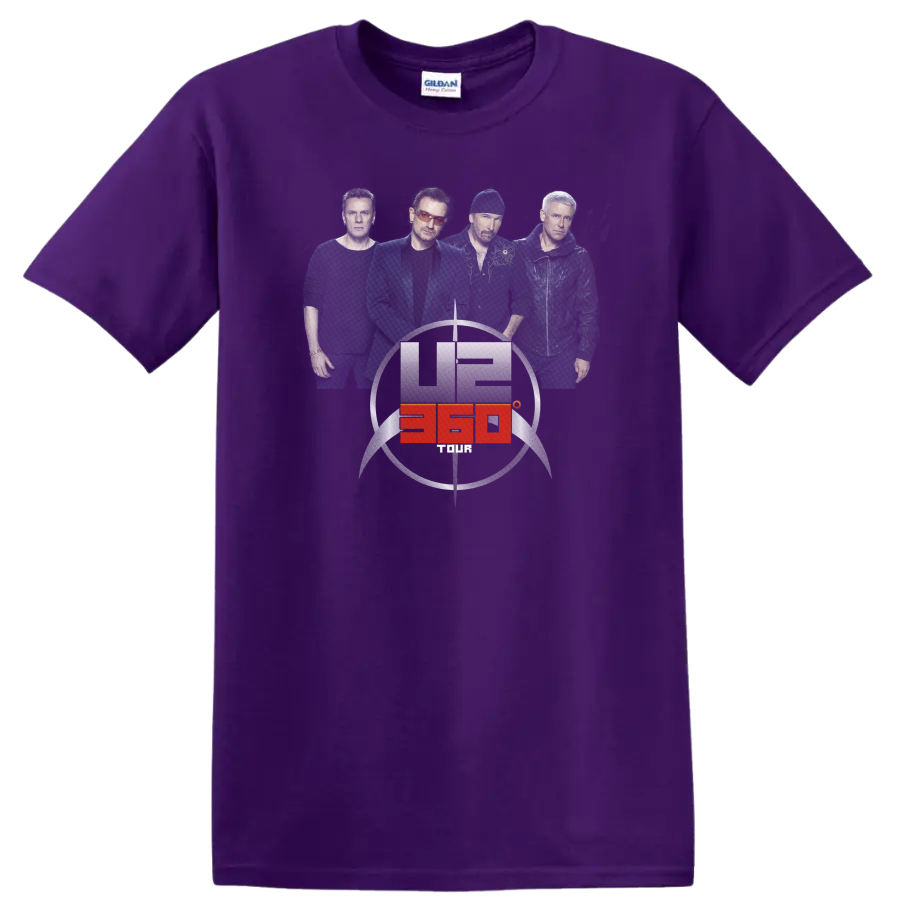 U2 360 Tour Rock Metal Music T Shirt Concert Graphic Tee