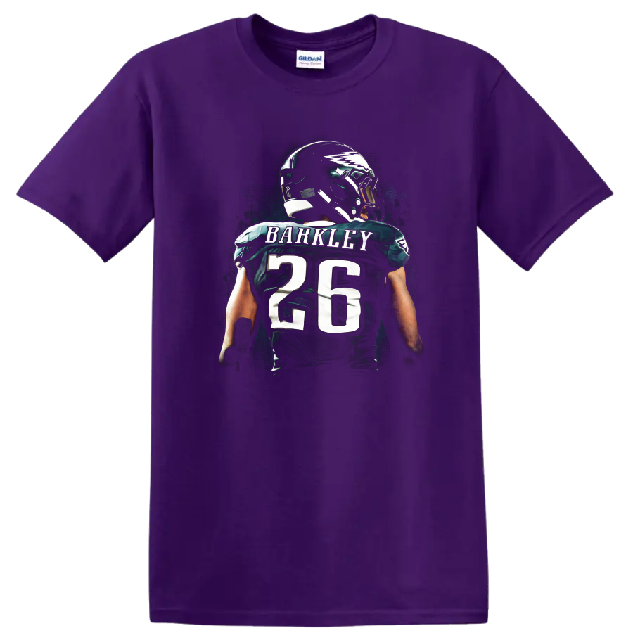Saquon Barkley T Shirt Eagles Football Player Jersey Art Tee
