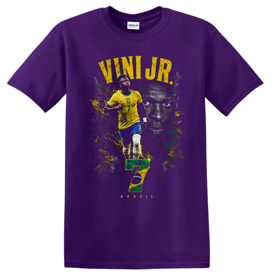 Vinicius Junior Brazil Soccer T Shirt Player Graphic Sports Fan Tee