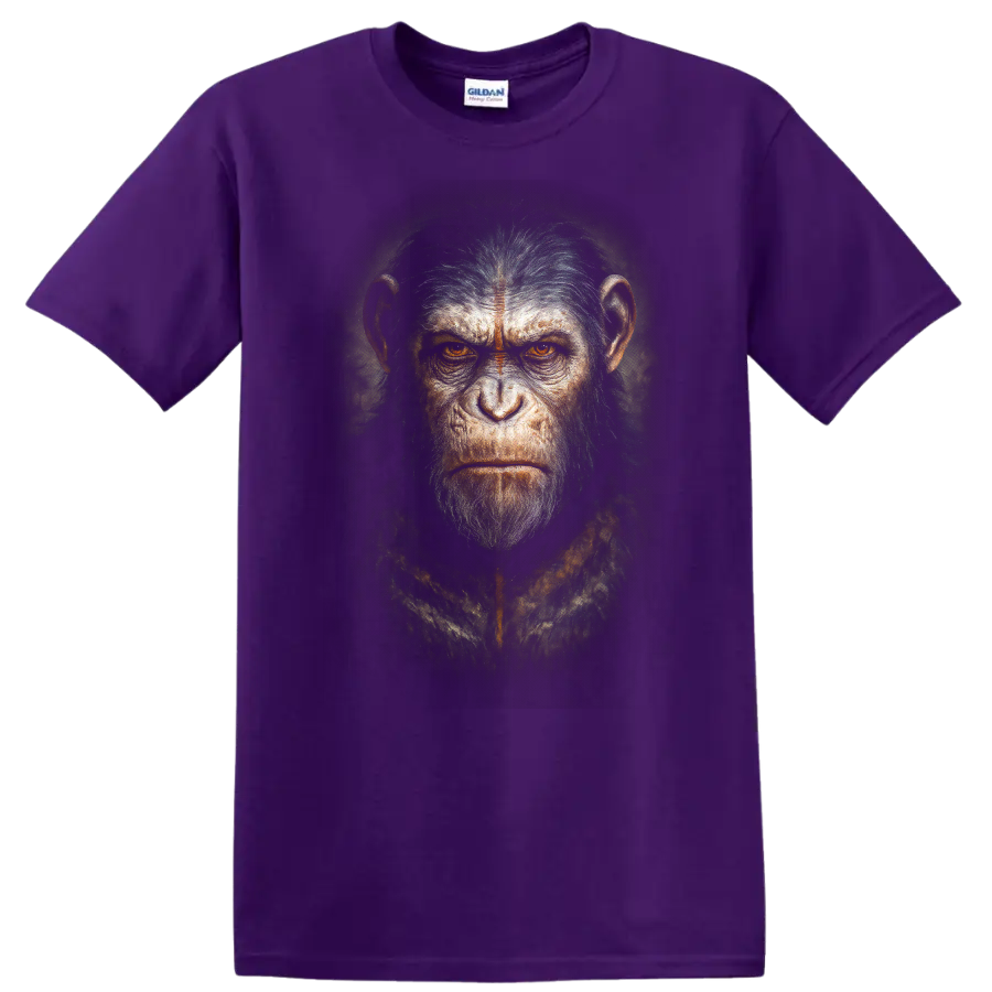 Caesar Planet of the Apes T Shirt Gorilla Portrait Ape Warrior Tee