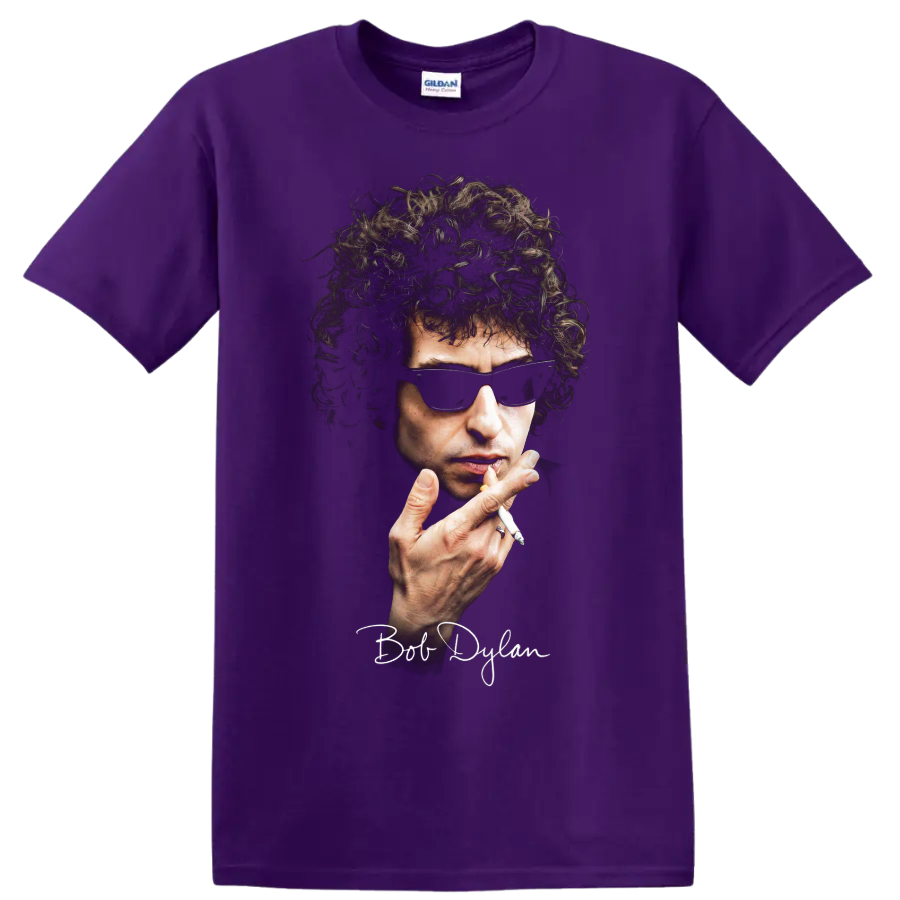 Bob Dylan Folk Rock Portrait Stylized Music T Shirt Vintage Artist Tee